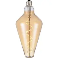 Halo Design Colors Cone LED lamp, E27, amber, 2.000 K, 2 W - , Colors Cone, Roestbruin, Glas