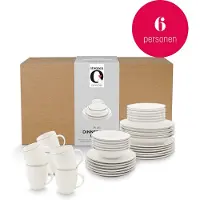 Vt wonen Servies vtwonen Set Of 36 Dinnerware White-Blue Line (36-delig)