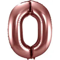 Folat - Folieballon Cijfer 0 Brons - 86 cm