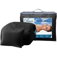 Princessdekbedden PrincessDekbed EazyDekbed - Dekbed Zonder Overtrek 1-persoons XL 140x220 - Zwart - Luxe Reliëf Bloemenpatroon - Anti-allergie - Wasbaar & Strijkvrij - Incl. 1 Kussensloop 60x70 cm
