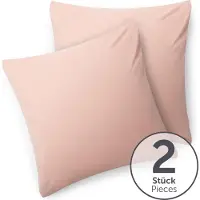 Blumtal - Set Van 2 Kussenslopen - Superzachte Premium Jersey Kussenhoes - 100% Katoen - 80 x 80 cm - Roze