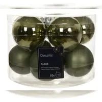 Kaemingk Kerstbal glas d6 cm rosemarijn 10st