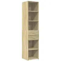 vidaXL Hoge kast 40x42,5x185 cm bewerkt hout sonoma eikenkleurig