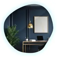 Tulup LED Spiegel - Spiegel Met Led Verlichting - 97 cm x 96 cm - Onregelmatige Spiegel - LED-spiegel voor Badkamer - Koel Wit 6500K - Spiegel LED Verlichting - LED wandspiegel Minimalistisch