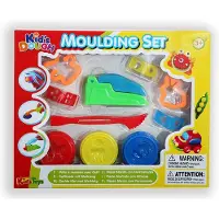 Huismerk Kid's Toys Klei Moulding Set - 3 Potjes klei met Vormpjes
