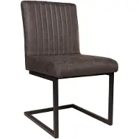 Lizzely Garden & Living Eetkamerstoel zwart microvezel Chester eetstoel zetel