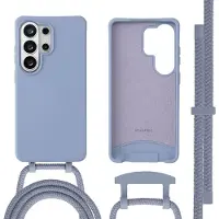 IMoshion Color Backcover met afneembaar koord met MagSafe voor de Samsung Galaxy S26 Ultra - Ash Blue