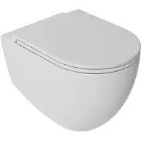 Isvea Infinity randloos toilet 53x36,5cm mat wit