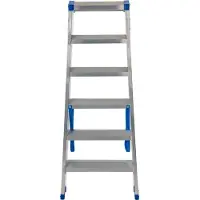 Escalo – Industriële trapladder – Sparta Duo – Aluminium – 2x6 treden – 129 cm