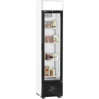 Bartscher Koelkast - Smal Model - 232L - Zwart - +1°C/+9°C - Statisch + Ventilator - Wielen - 450x530x2030mm - Horeca Koelkast