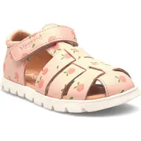 Bisgaard Sandalen 'Beka' olijfgroen / perzik / lichtoranje