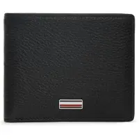 Tommy Hilfiger Portemonnee 'Signature Plaque Bifold' zwart