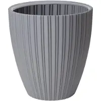 Garden ID Fancy Grijze Polyethyleen Plantenpot voor Thuis en Tuin - 40 x 42 cm