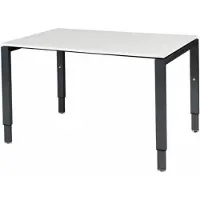 Schaffenburg Verstelbaar Bureau - Domino 120x80 wit - zwart frame
