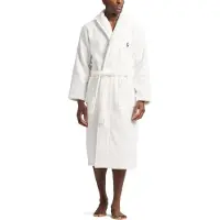 Ralph Lauren Badjas lang bruin / rood / wit