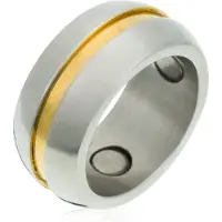 Orphelia RSG-039/55 - Ring bicolor - Roestvrij staal - 1 cm - Maat 17.50 mm (55)