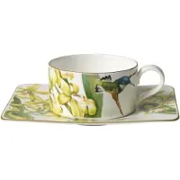 Villeroy & Boch Amazonia Theekopje Met Schotel - Theekopjes Beenderporselein Green - 79181-79182