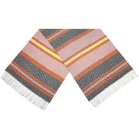 Cwi sjaal met strepen dames 180 x 65 cm polyester grijs/roze