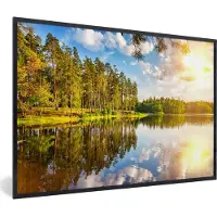 PosterMonkey Fotolijst incl. Poster - Water - Bomen - Natuur - 30x20 cm - Posterlijst