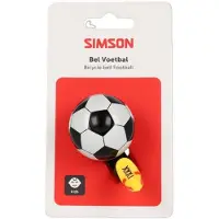 Simson Fietsbel met voetbalthema - Sportief ontwerp - Zwart/Wit - Duurzaam en luid geluid