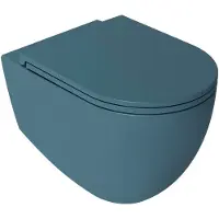 Isvea Infinity randloos toilet 53x36,5cm mat petrol