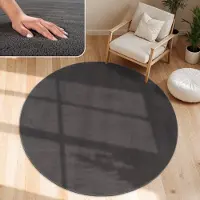 Paco Home Moderne woonkamer tapijt kortpolig wasbaar zacht uni effect bont antislip 120 cm Rund
