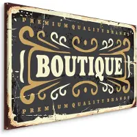 Karo-art Schilderij - Boutique, Reclame voor Boetiek, Premium Print