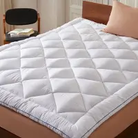 Casabel Zachte Matras Topper 90 x 200 cm van ademende microvezel met witte bies