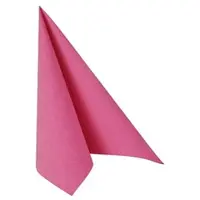Papstar Servetten Royal Collection, 5 x 50 stuks, 1/4 vouw, stoflook, 400 x 400 mm, papier, fuchsia