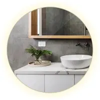 Tulup LED Spiegel - Spiegel LED - 80 cm x 80 cm - LED-spiegel voor Slaapkamer - Neutraal Wit 4000K - Spiegel Led Verlichting - Scandinavische LED Wandspiegel