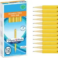 Papermate non-stop vulpotloden | 0,7 mm | HB #2 | gele behuizing | 12 stuks