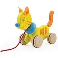 Pintoy p13500 houten trekfiguur kat