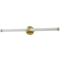 LUCANDE Wandlamp Melisa, messing / goud, Badkamer, Glas, Modern, Wandlamp