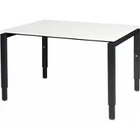 Schaffenburg Verstelbaar Bureau - Domino 120x90 wit - zwart frame