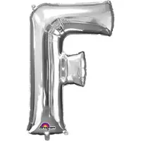 Amscan - Grote zilverkleurige aluminium letter ballon - Zilver / Grijs