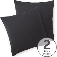 Blumtal - Set Van 2 Kussenslopen - Superzachte Premium Jersey Kussenhoes - 100% Katoen - 50 x 50 cm - Antraciet