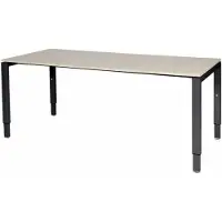 Schaffenburg Verstelbaar Bureau - Domino 180x90 robson - zwart frame