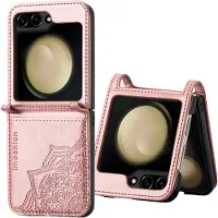IMoshion Mandala Bookcase voor de Samsung Galaxy Z Flip 5 - Rosé Goud