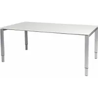 Schaffenburg Vergadertafel Domino - 180x100 wit - alu frame