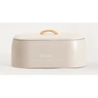 Casa Di Elturo Broodtrommel lino b36 cm – metaal met houten handvat – strakke broodbox
