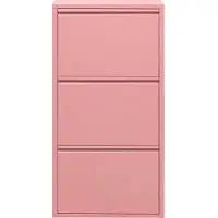 Kare design Schoenenkast Caruso roze 3 laden