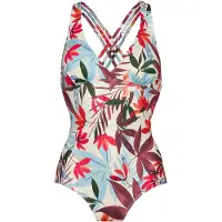 LASCANA Badpak crème / lichtblauw / lila / oranje