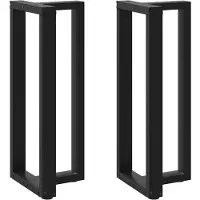 vidaXL Bartafelpoten 2 st T-vormig 40x35x(100-101) cm staal zwart