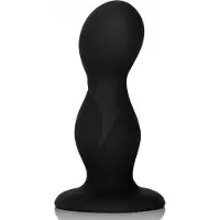 Calexotics Siliconen Buttplug met Vlakke basis - Zwart