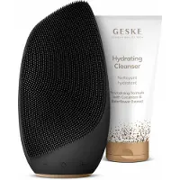 GESKE | SmartAppGuided Sonic Thermo Gezichtsborstel | 6 in 1 | Farbe: Grijs/goud + Gratis cosmetica