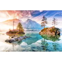 Karo-art Fotobehang De Hindersee In Beieren, Duitsland - Vliesbehang - 208 x 146 cm