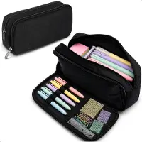 Diydash Etui - Pennenzak - Zwart - Pennenetui - Voor school - Grote - Trousse Scolaire - Voor meisjes, jongens en volwassenen -