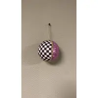 TLF Interieurs Kerstballen Set | Groen - Paars - Blauw | Diameter 10 cm | zwart wit geblokt | 6 ballen |