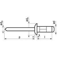 Stanley Popnagel Aluminium/staal 1001 Multigrip 4x6mm - 500 stuks