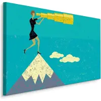 Karo-art Schilderij - Spioneren op een Berg, 5 maten, Premium Print
